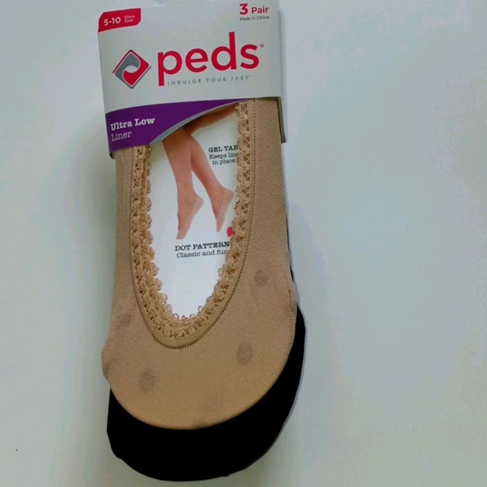 Peds---3 pair Ultra low Liner sz 5-10